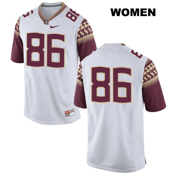 Women's NCAA Nike Florida State Seminoles #86 Darvin Taylor II College No Name White Stitched Authentic Football Jersey YFJ1769ZA